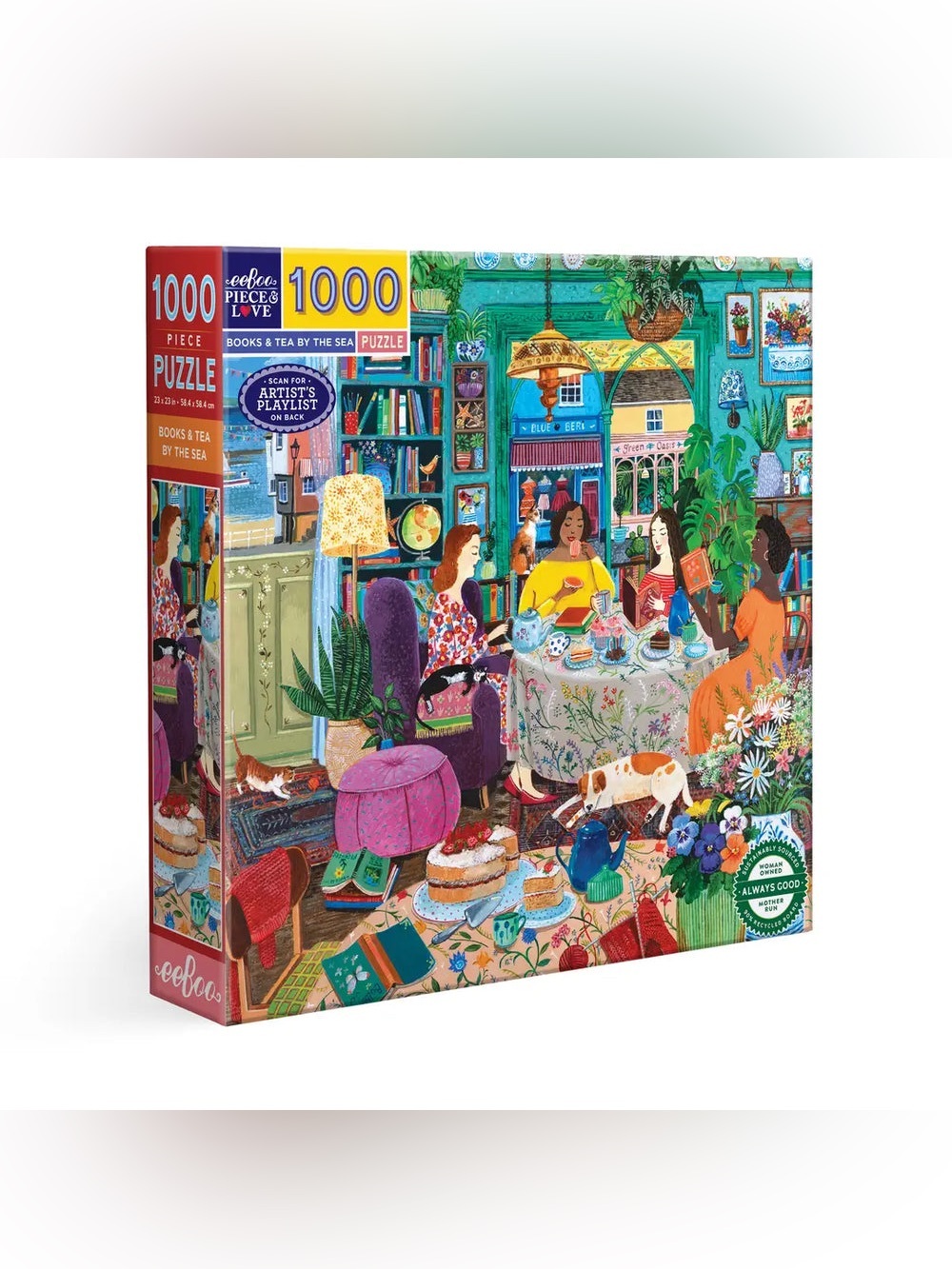 Books & Tea By the Sea | 1,000 Piece Jigsaw Puzzle
by eeBoo